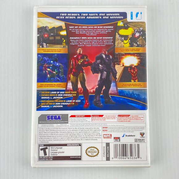 Iron Man 2 Wii Video Game 2010 Case Booklet Disc Rated Teen - Picture 2 of 7